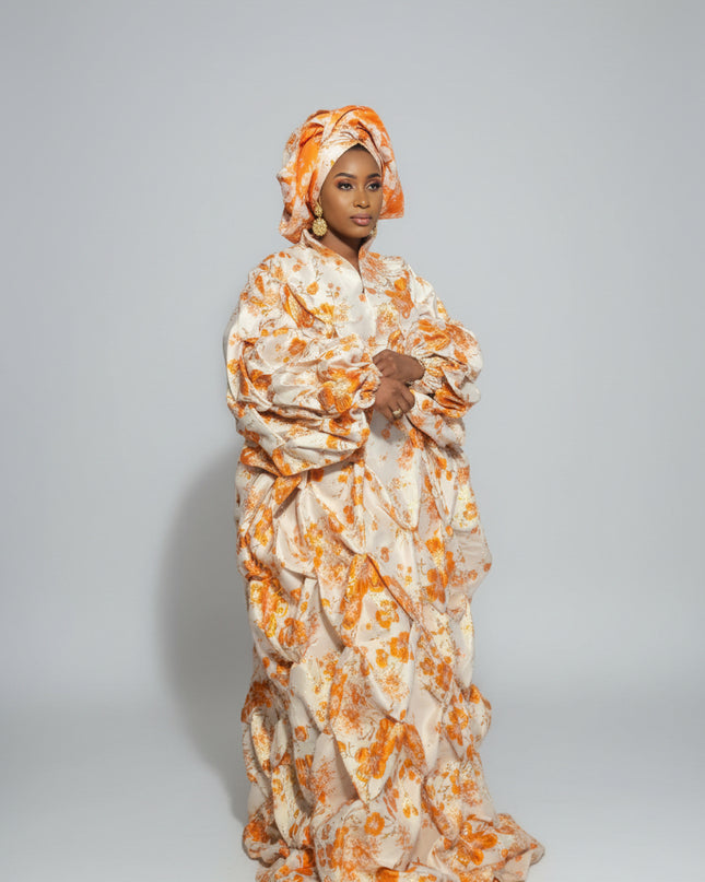 Robe arewa brocart - Orange