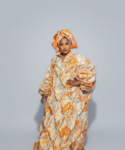 Robe arewa brocart - Orange