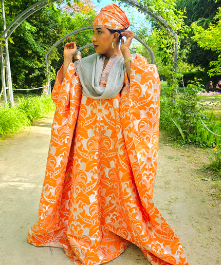Boubou damask brodé - Orange
