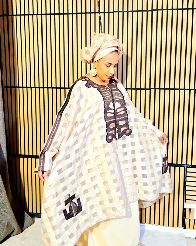 Ensemble organza naija - Mocha