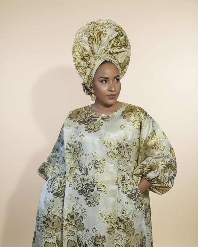 Brocart binuseri & chapeau - Gold