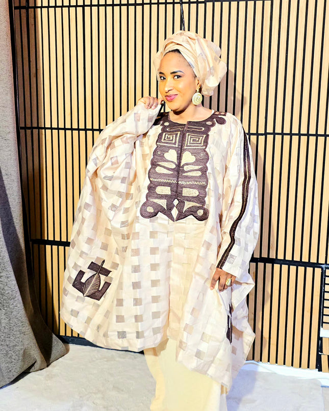 Ensemble organza naija - Mocha