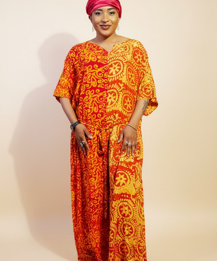Combinaison adire - Orange