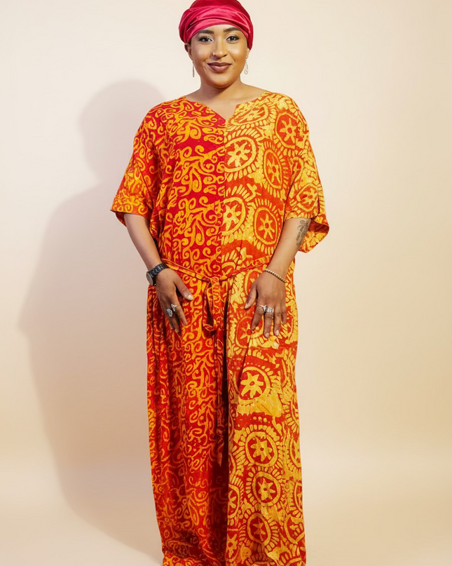 Combinaison adire - Orange