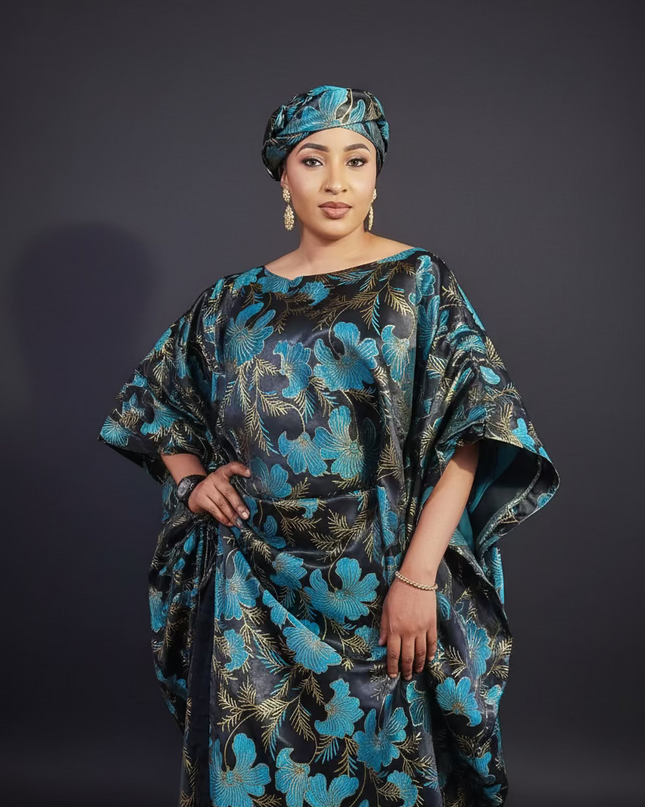 Ensemble khadija jupe brocart - Vert