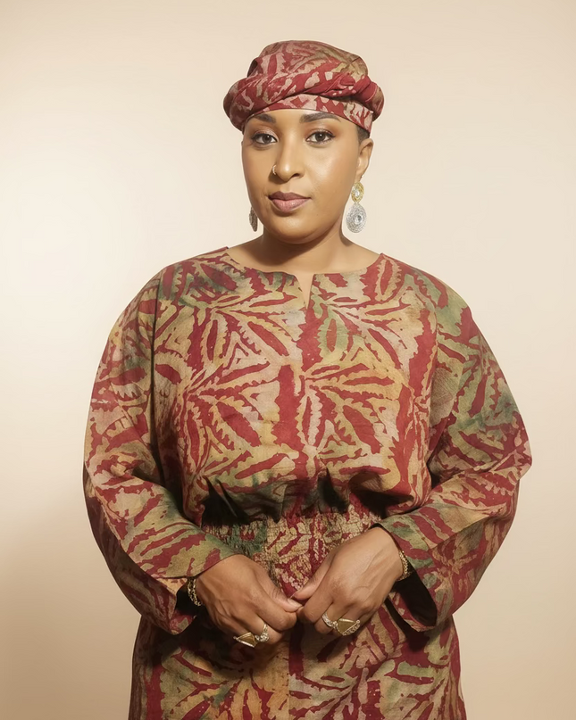 Ensemble pantalon adire shalewa - Rouge