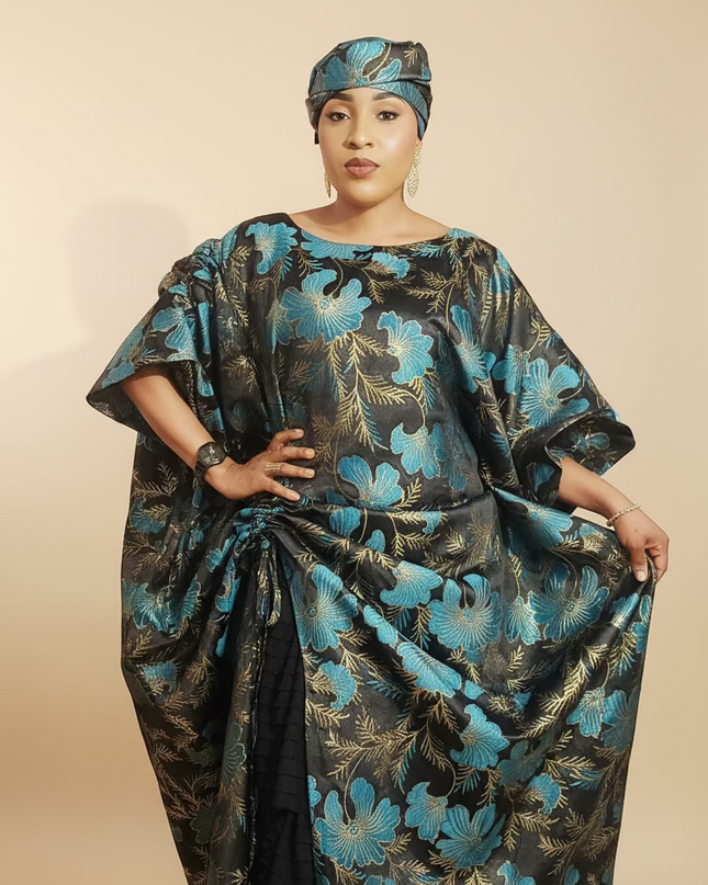 Ensemble khadija jupe brocart - Vert