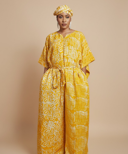 Combinaison adire - Jaune