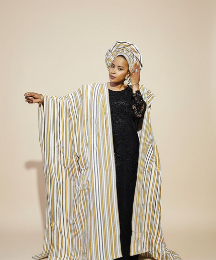 Ensemble regalia 3pcs - Blanc rayé