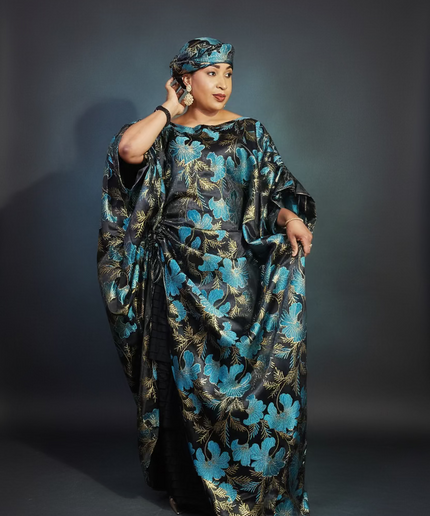 Ensemble khadija jupe brocart - Vert
