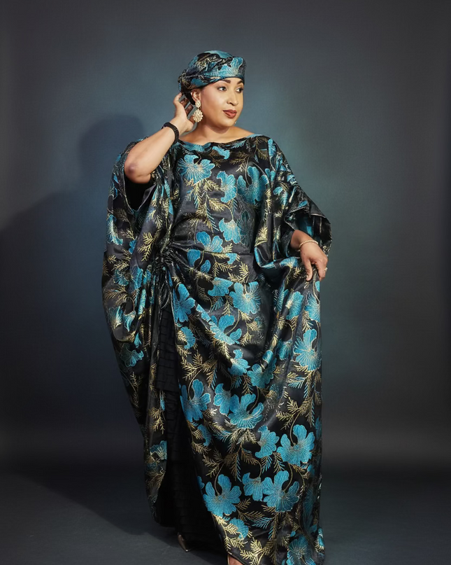 Ensemble khadija jupe brocart - Vert
