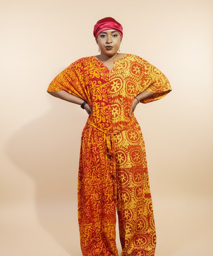 Combinaison adire - Orange