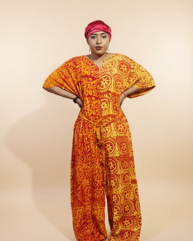 Combinaison adire - Orange