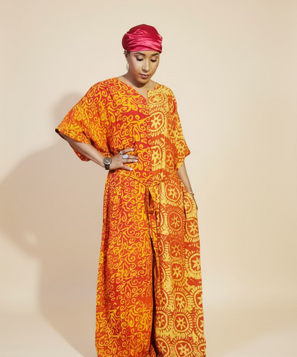 Combinaison adire - Orange