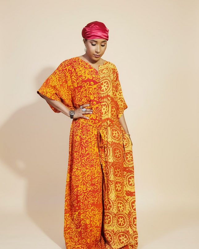 Combinaison adire - Orange