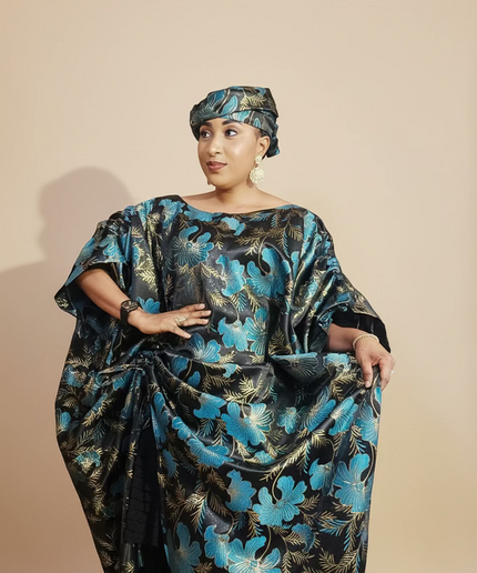 Ensemble khadija jupe brocart - Vert