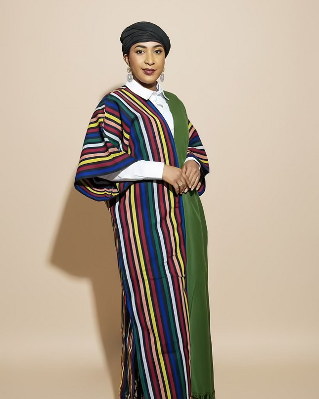 Robe slim en aso oke  - Vert
