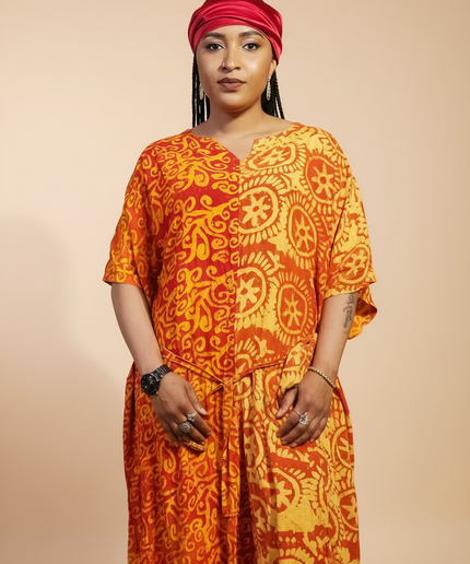 Combinaison adire - Orange