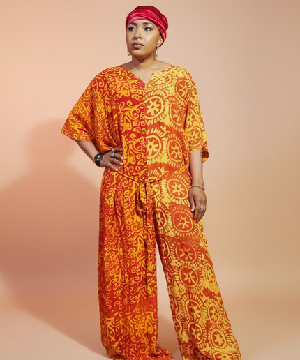 Combinaison adire - Orange