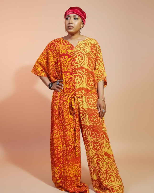 Combinaison adire - Orange