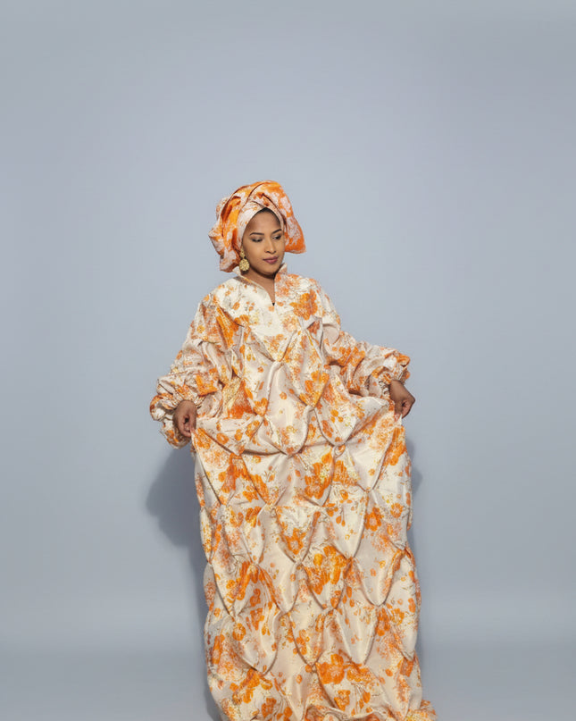 Robe arewa brocart - Orange