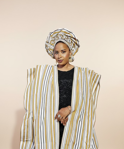 Ensemble regalia 3pcs - Blanc rayé