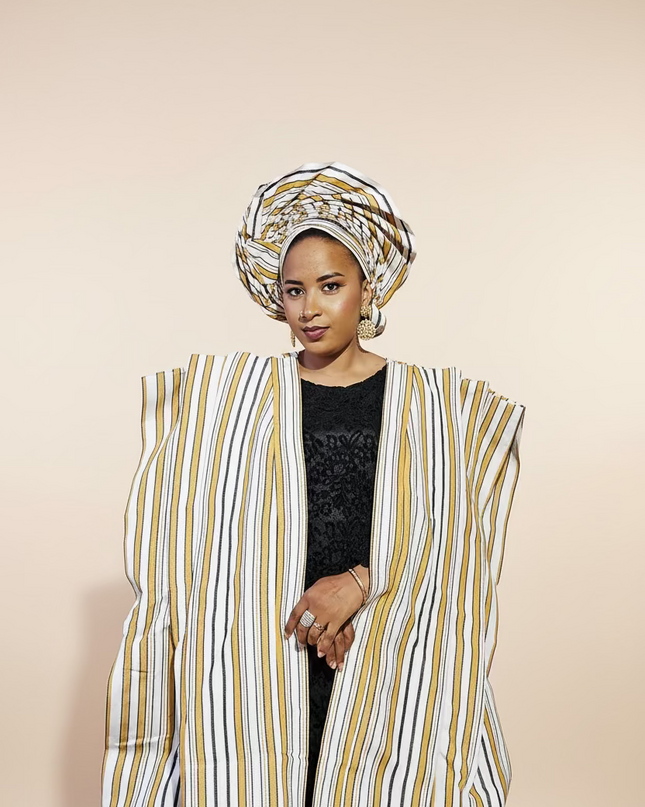 Ensemble regalia 3pcs - Blanc rayé