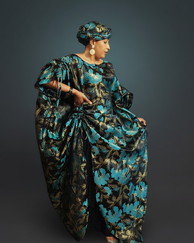 Ensemble khadija jupe brocart - Vert