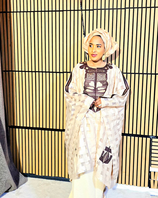Ensemble organza naija - Mocha