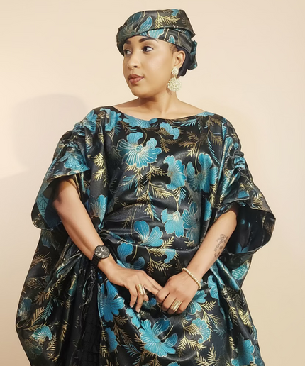 Ensemble khadija jupe brocart - Vert