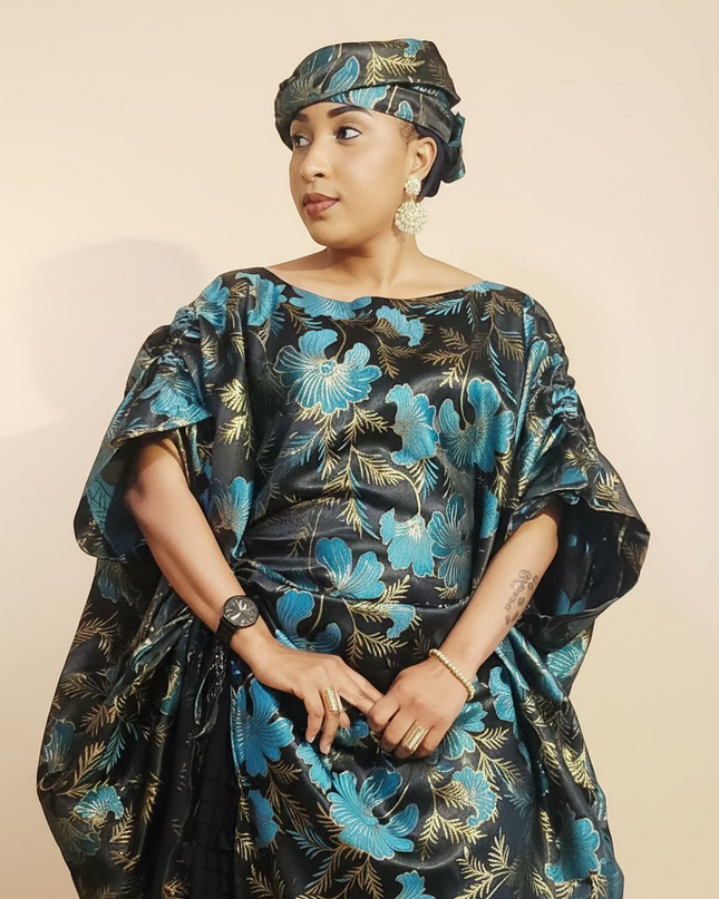 Ensemble khadija jupe brocart - Vert