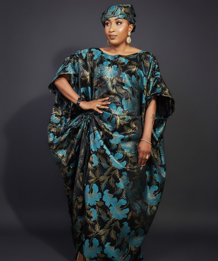 Ensemble khadija jupe brocart - Vert