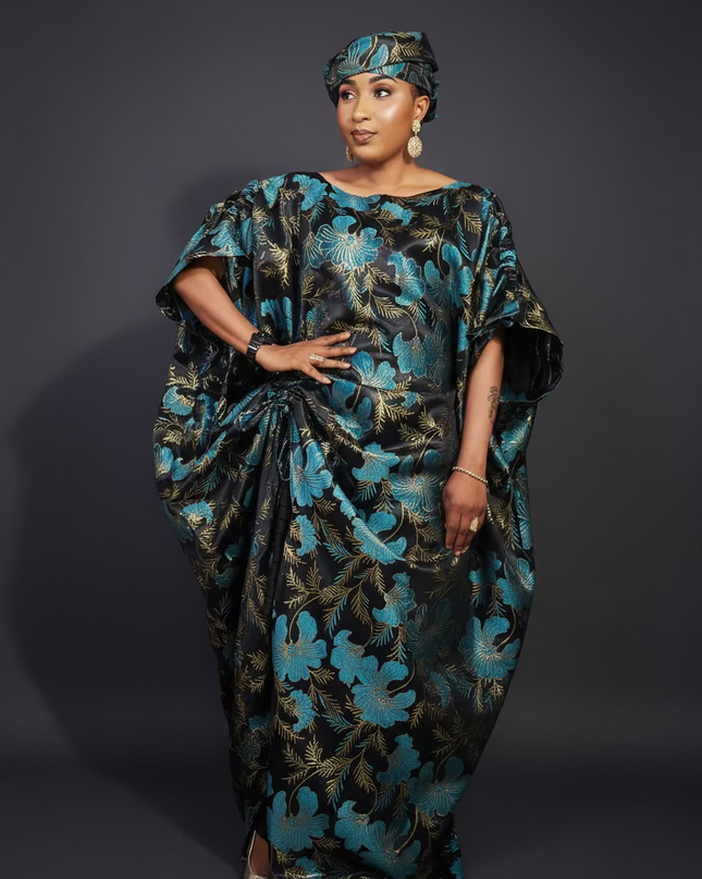 Ensemble khadija jupe brocart - Vert